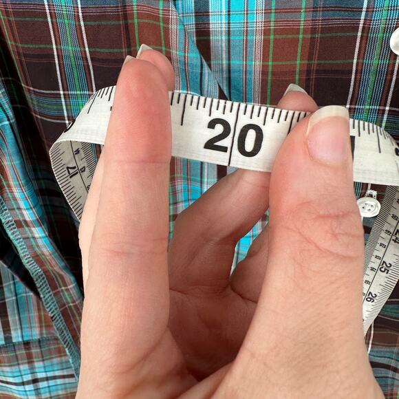 Ears of Buddha Shirt Womens Small Blue Plaid Lace Franky Hand Sewn Sustainable - Picture 9 of 9